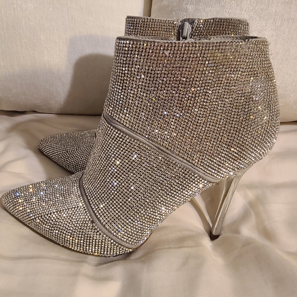 Sparkle high heel booties